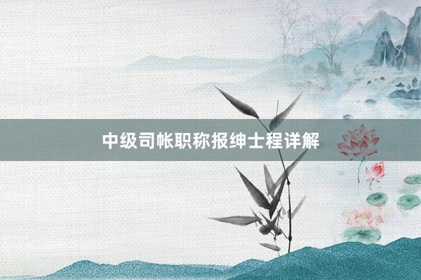 中级司帐职称报绅士程详解